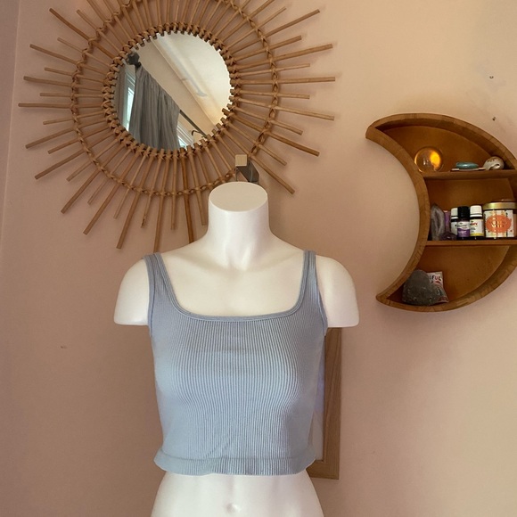 SHEIN Tops - Baby blue cropped top